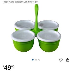 Tupperware Green and White Serveware Set for Dining